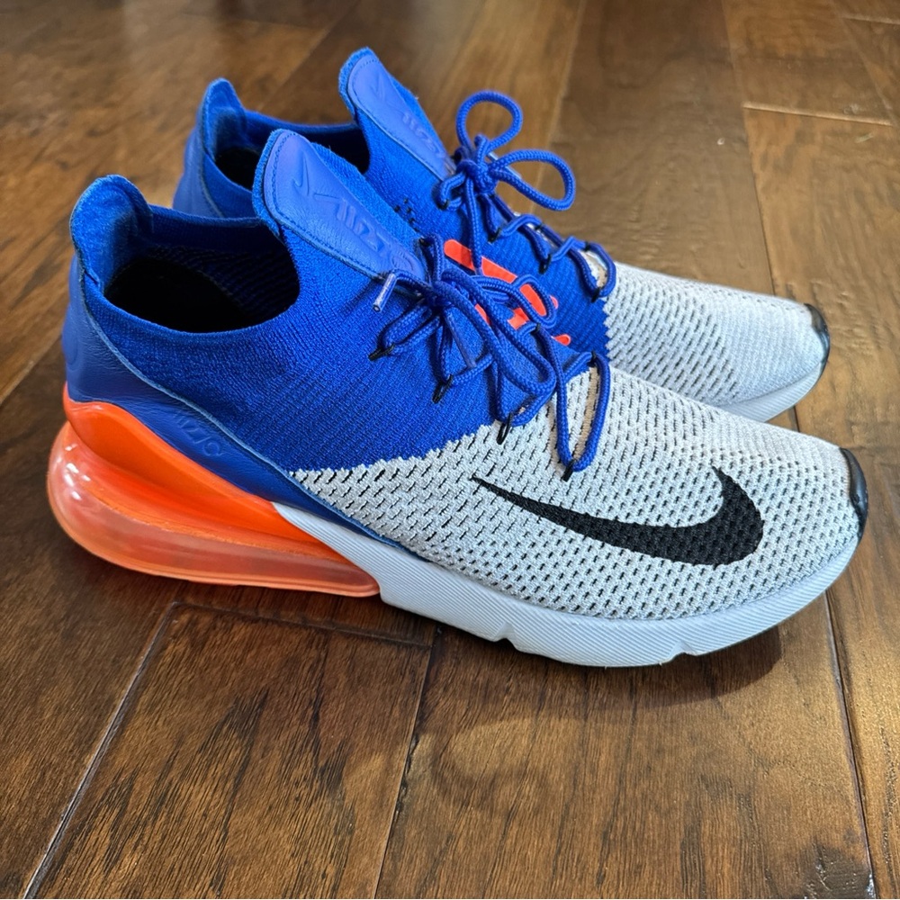 Nike Air Max 270 Flyknit 'Blue Crimson' - Mens sz 12